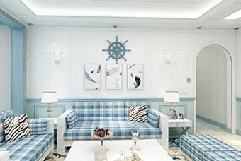 张掖地中海风格-客厅
