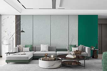 张掖轻奢风格-客厅