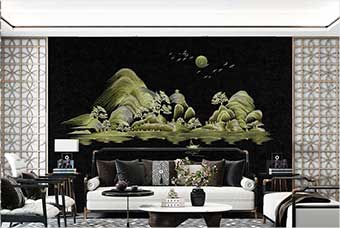 张掖森佰汇航空纤维墙咔（湖光山色）